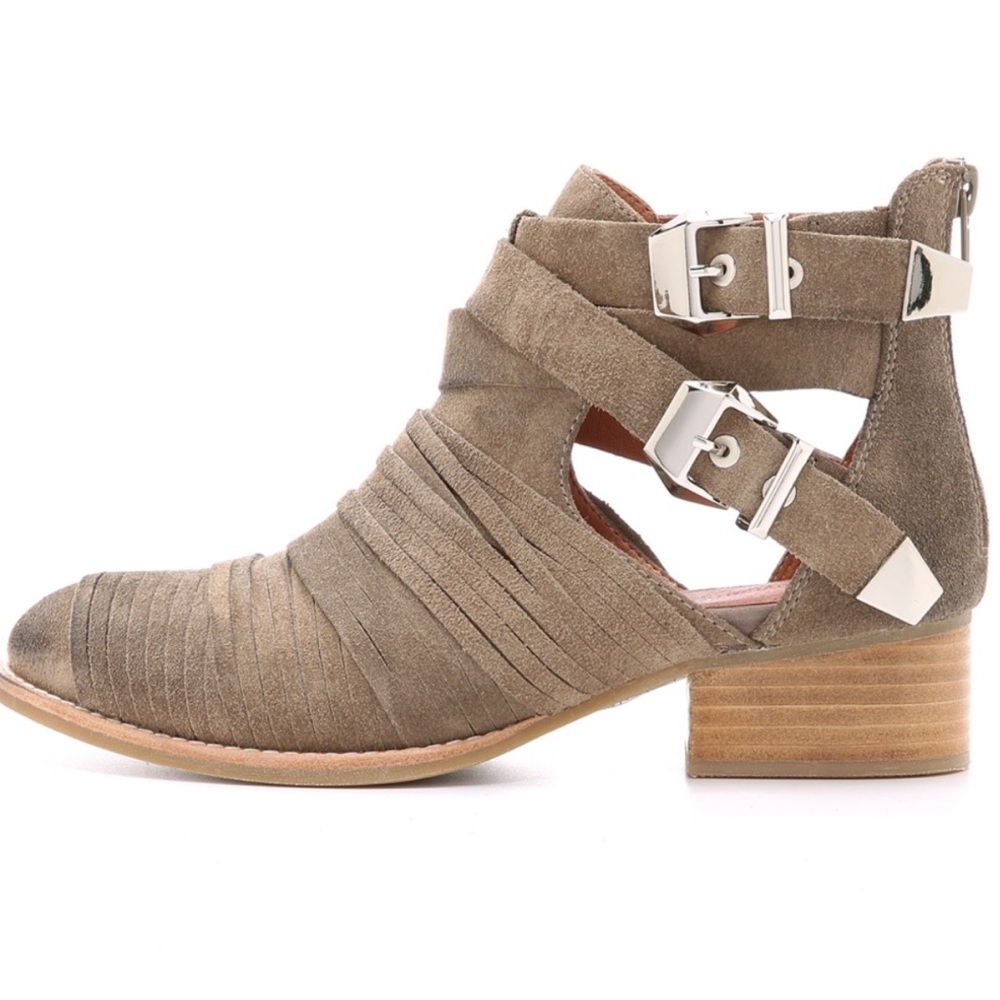 Jeffrey Campbell Nuestra Suede Cut-Out Booties - Picture 2 of 11
